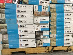 PALLET WITH MOEN FAUCETS FOR PARTS SEE PICS