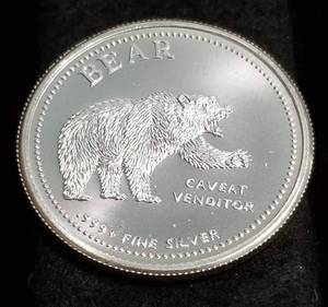 1 TROY OZ. .999 FINE SILVER BULLS AND BEARS