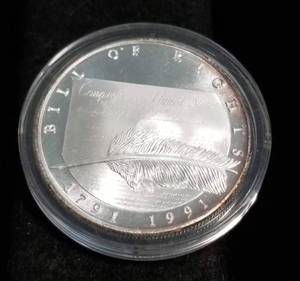 1 TROY OZ. .999 FINE SILVER BILL OF RIGHTS IN AIRTITE