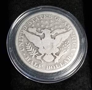 1892 BARBER HALF DOLLAR IN AIRTITE