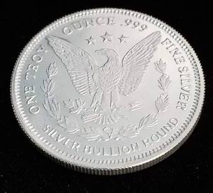 1 TROY OZ. .999 FINE SILVER MORGAN DOLLAR DESIGN