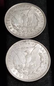 GROUP OF 2 MORGAN SILVER DOLLARS 1921 X2