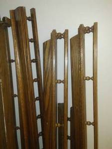 lot 13 image: Plate Rails -oak . Very nice.