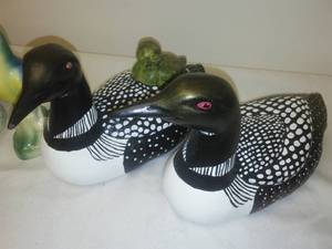 lot 22 image: Ceramic Loons & birds.