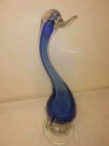 lot 34 image: Modern Blue Goose -19 in.