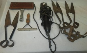 lot 61 image: Sheep shearing grooming tools,