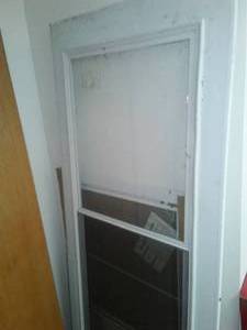 lot 76 image: New Larson Screen door Menards with hardware