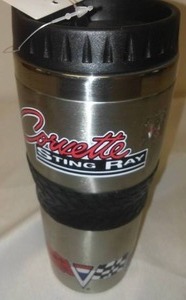 lot 35A image: Corvette Sting Ray travel mug.  New,