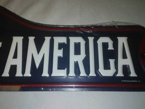 lot 110 image: United States of America Est 1776. Metal Sign New