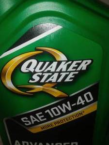 lot 112 image: Quaker State 10w - 40,  1.25 gallon motor oil,  New
