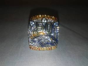 lot 23D image: Denver Broncos Super Bowl Ring 50th Anniversary Super Bowl Peyton Manning Size 11. NFL.