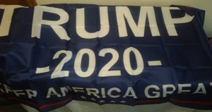 lot 23K image: Trump 2020 Flag 5 ft. x 3 ft.  Keep America Great