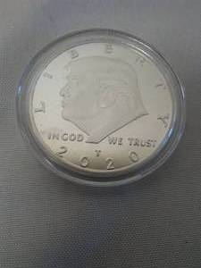 lot 101C image: Trump 2020 Coin - Silver color.