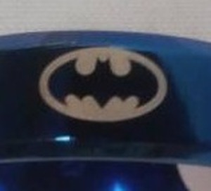 lot 152 image: Batman Emblem ring blue colored size 13.