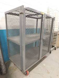 lot 5 image: Lockable Rolling Security Cage - 48(w) x 56(h) x 26(d)