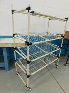 lot 25 image: Rolling Storage Rack - 50.5(w) x 69(h) x 24.5(d)