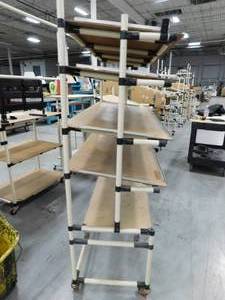lot 48 image: Rolling Storage Rack - 54.5(w) x 22.25(d) x 63(h)