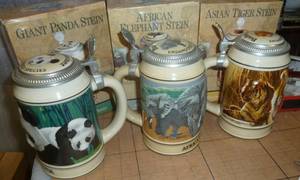 lot 81 image: Budweiser Steins with Orginal Box and Certificate