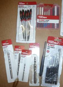 lot 110 image: Reciprocating Saw Blades, Punches, Files, Screwdriver