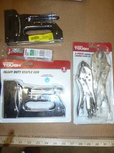 lot 112 image: Staplers, Pliers, Screwdrivers