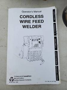 lot 61 image: Cordless Wire Feed Welder