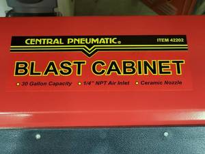 lot 3 image: SandBead Blasting Cabinet, Brand New never used