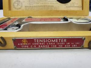 lot 17 image: Military Aircraft Control Cable Tensiometer Range 150 - 450 LBS.