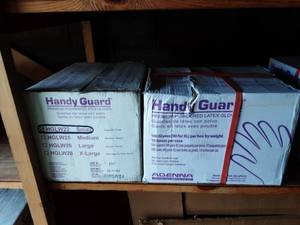 lot 35 image: 2-Boxes Of Handy Guard (1000) Size Small Latex Gloves Powdered