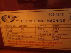 Tile Saw