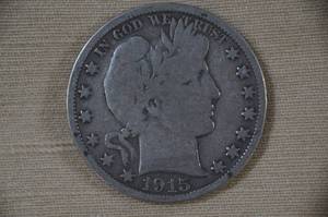 lot 19 image: 1915-S Barber Half Dollar