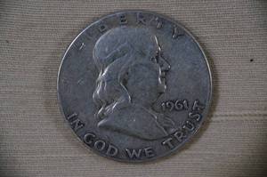 lot 23 image: 1961-P Franklin Half Dollar