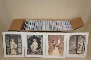 lot 31 image: 25 Sets of Louis Icart 4 Seasons Art Prints