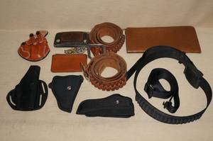 lot 61 image: Holsters, Ammo Belts, Wallets