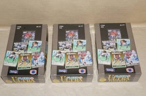 lot 66 image: 3 Sealed 1991 Fleer Ultra Football Boxes - Favre Rookie