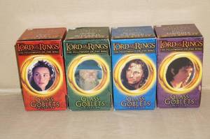 lot 155 image: Lord of the Rings Glass Goblets