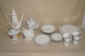 lot 162 image: China Set and Serving Pieces