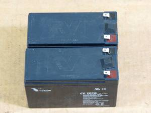 lot 158 image: 2 12V Vexilar Type Battery