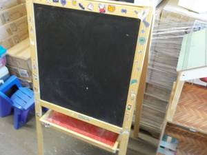 lot 58 image: Childs Easel with White Board and C...
