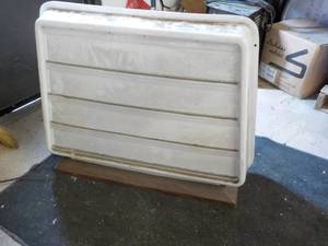 lot 105 image: Plastic Sign- Light works 33 wide ...