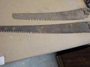 lot 107 image: 2 Vintage Saws  41 and 46 long...