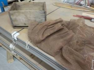 lot 141 image: Wood Storage Box and Netting...