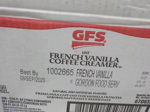 lot 181 image: GFS French Vanilla Coffee Creamer ...