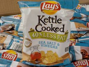 lot 224 image: Case of 64 - 1 38 oz Lays Kettle C...