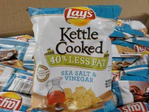 lot 225 image: Case of 64 - 1 38 oz Lays Kettle C...