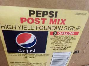 lot 236 image: 5 Gallon Pepsi Post Mix High Yield ...
