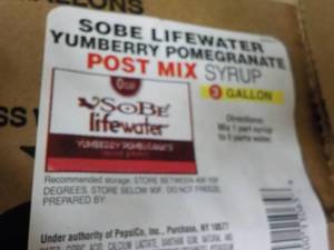 lot 240 image: 3 Gallon Sobe Lifewater Yumberry Po...