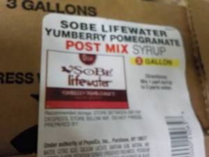 lot 242 image: 3 Gallon Sobe Lifewater Yumberry Po...