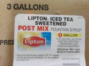 lot 247 image: 3 Gallon Lipton Iced Tea Sweetened ...