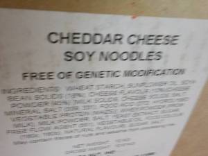 lot 278 image: 10 kg box Cheddar Cheese Soy Noodle...