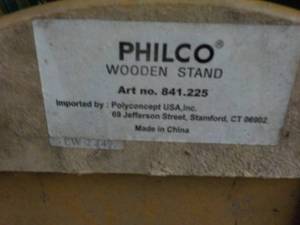 lot 302 image: Philco Wooded Stand needs assembly...